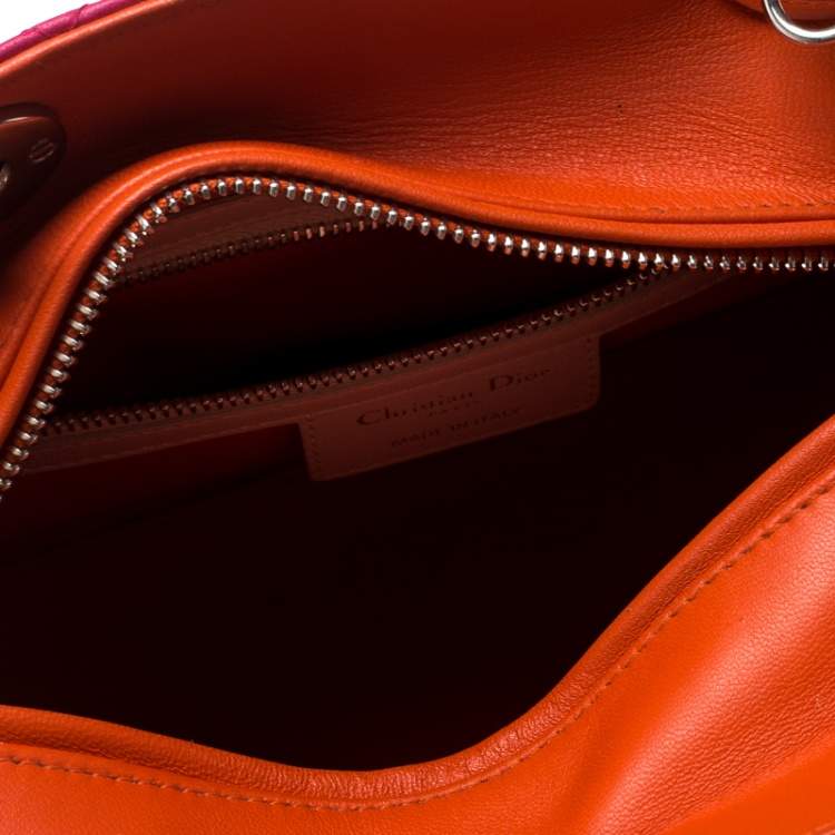 Pre Owned Dior Multicolor Leather Medium Lady Dior Tote