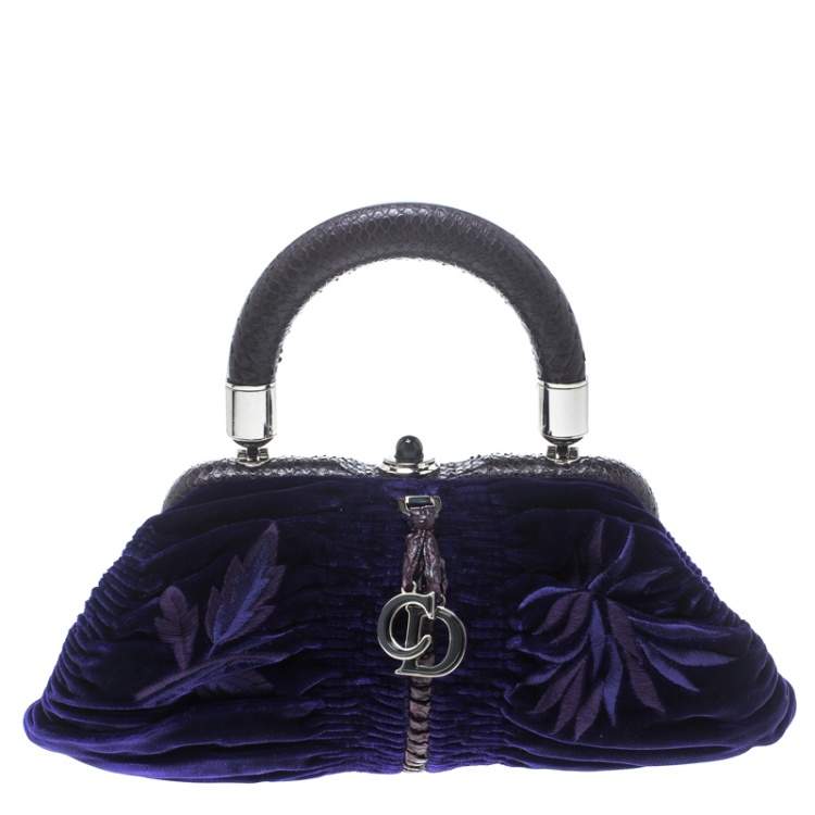 Dior Updates Lady Bag in Black, Blue Velvet