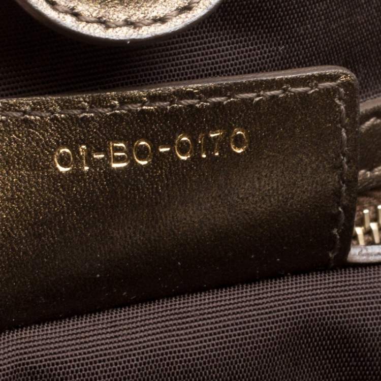 Pre Owned Dior Bronze Coated Canvas Medium Panarea Shopper Tote