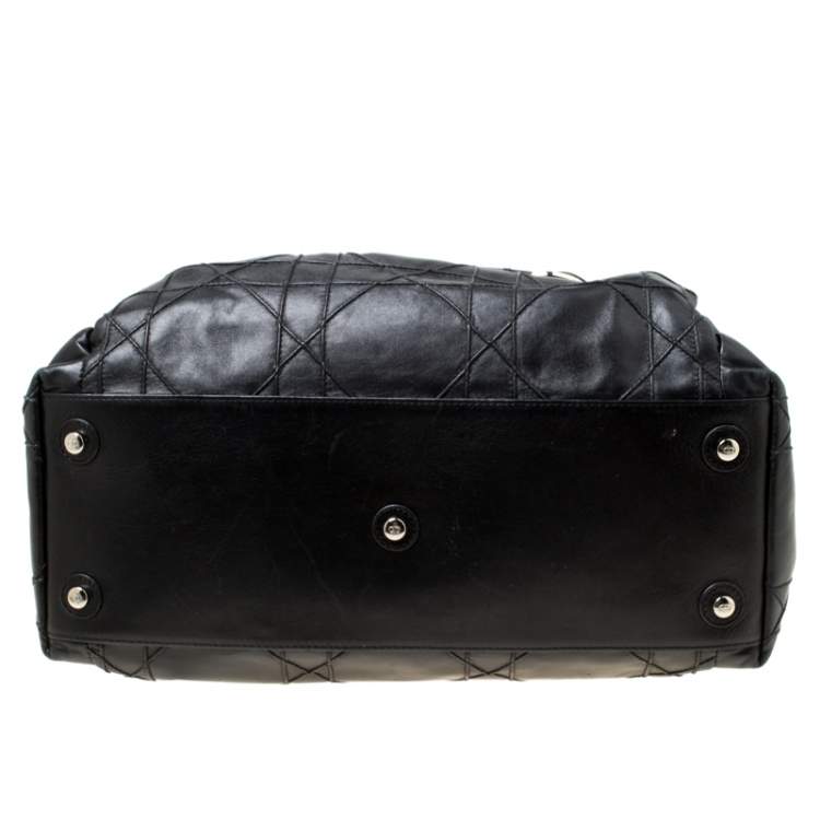 Pre Owned Dior Black Cannage Leather Le Trente Hobo