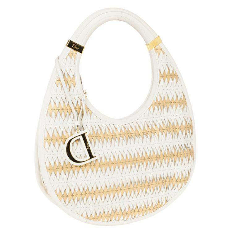 Pre Owned Dior Diorita Contrast Twist Medium Hobo