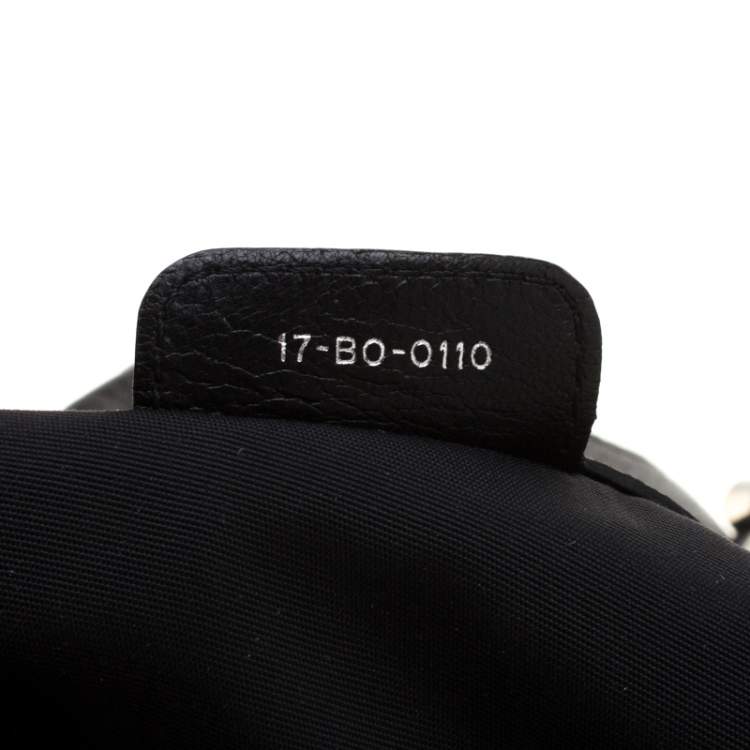 Pre Owned Dior Black Leather Large Cannage Le Trente Hobo 