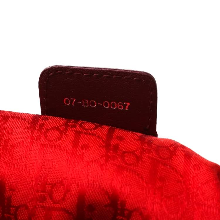 مملوكة مسبقًا Dior Red Leather Ethnic Hobo