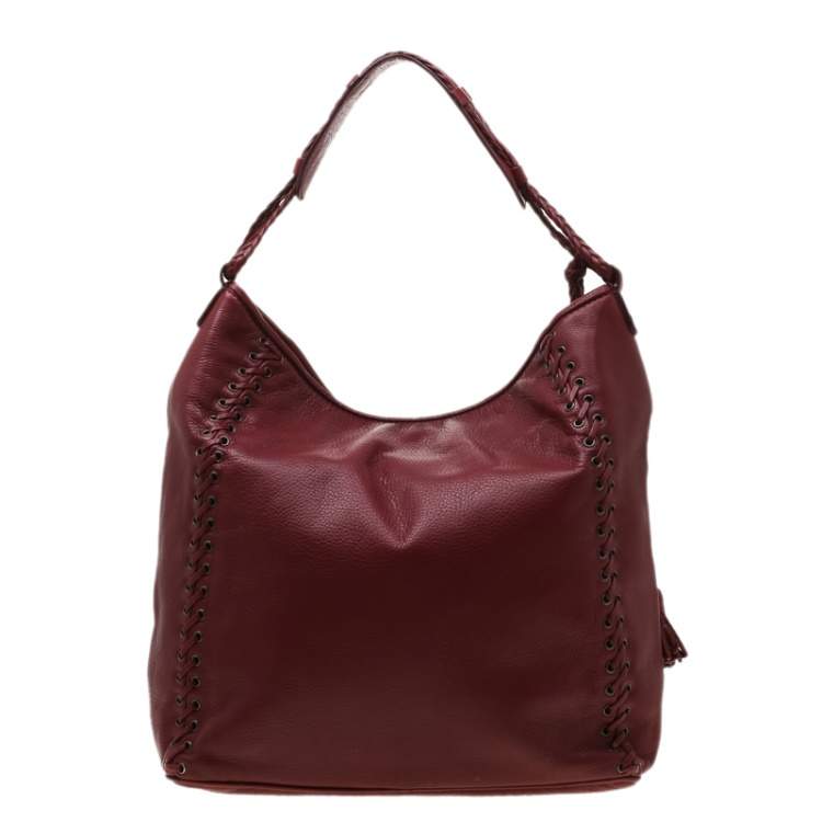 مملوكة مسبقًا Dior Red Leather Ethnic Hobo
