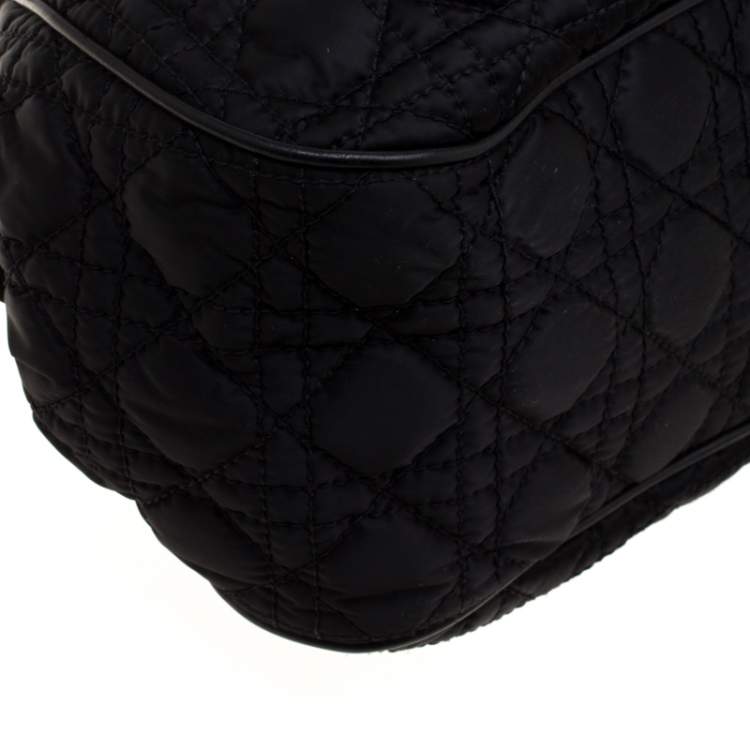 Pre Owned Dior Black Cannage Nylon Charming Doctor Satchel