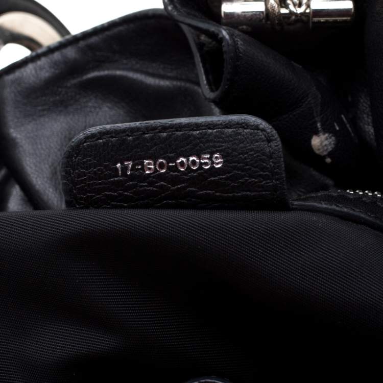 Pre Owned Dior Black Cannage Leather Le Trente Hobo