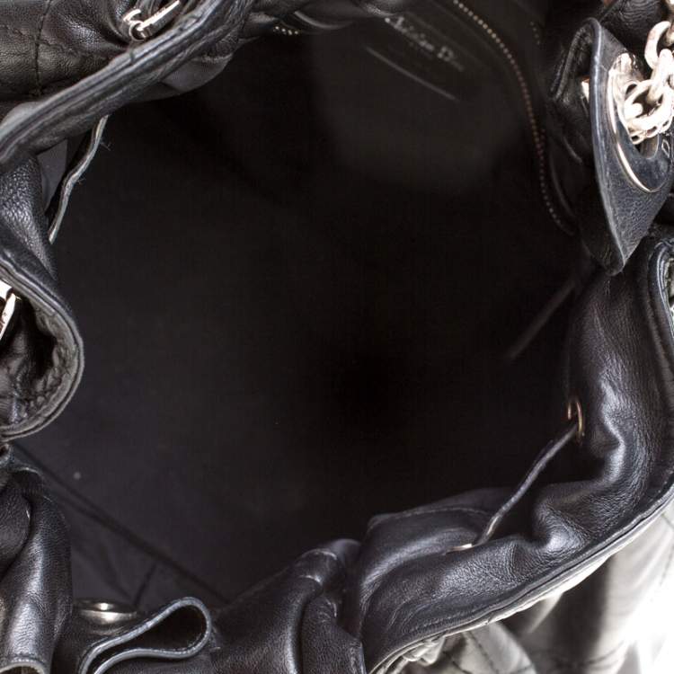 Pre Owned Dior Black Cannage Leather Le Trente Hobo