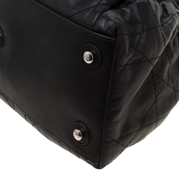 Pre Owned Dior Black Cannage Leather Le Trente Hobo