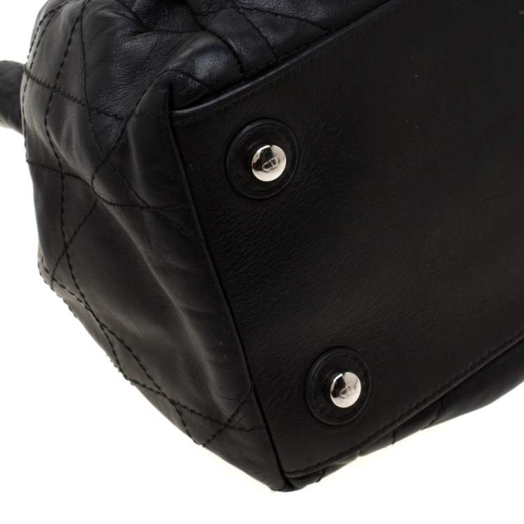 Pre Owned Dior Black Cannage Leather Le Trente Hobo