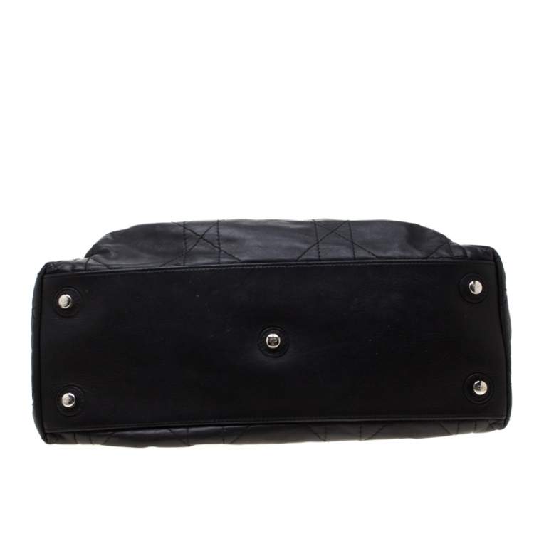 Pre Owned Dior Black Cannage Leather Le Trente Hobo