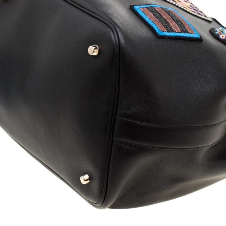 Pre Owned Dior Black Leather Diorific Patch Bucket Bag