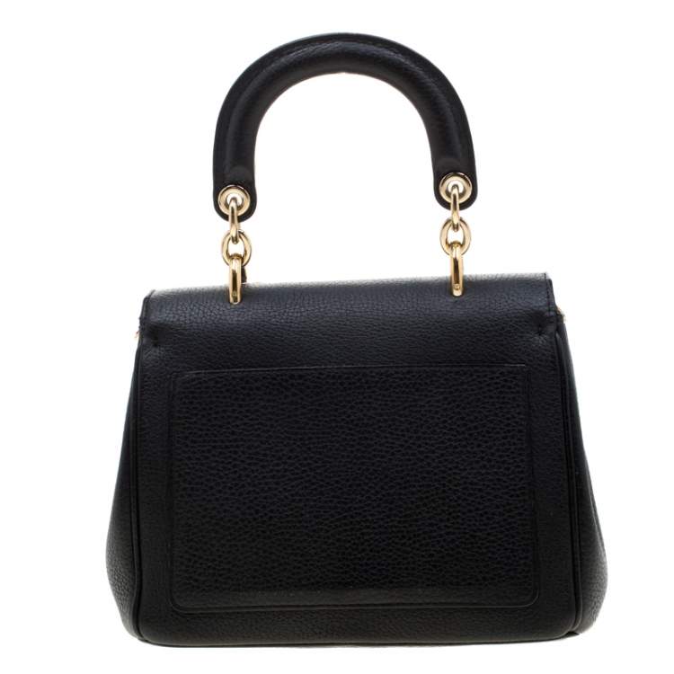 Pre Owned Dior Black Leather Mini Be Dior Top Handle Bag