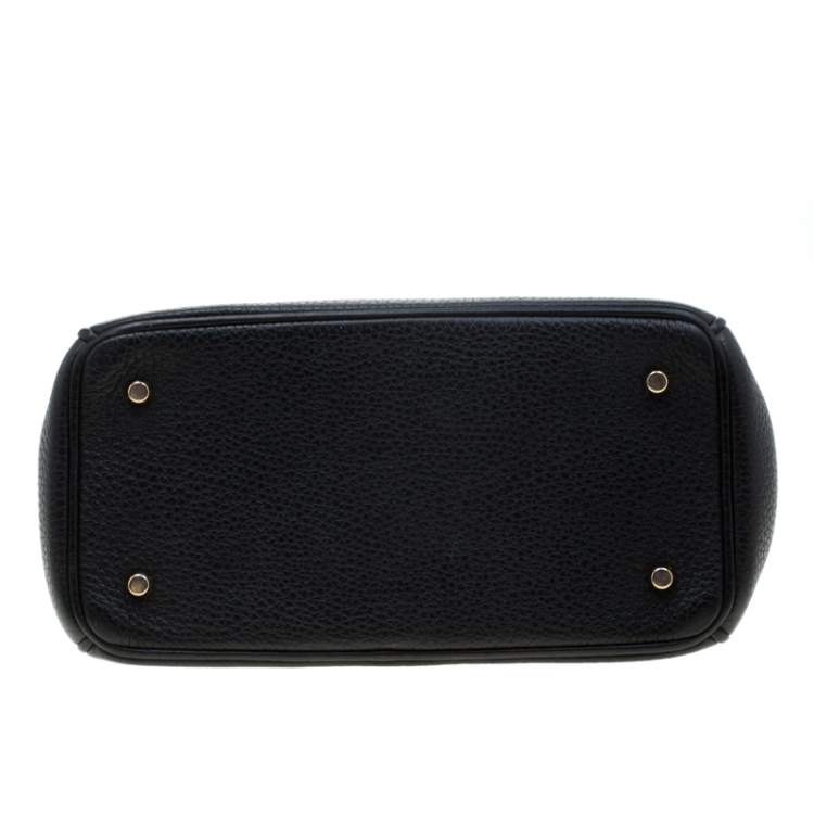 Pre Owned Dior Black Leather Mini Be Dior Top Handle Bag