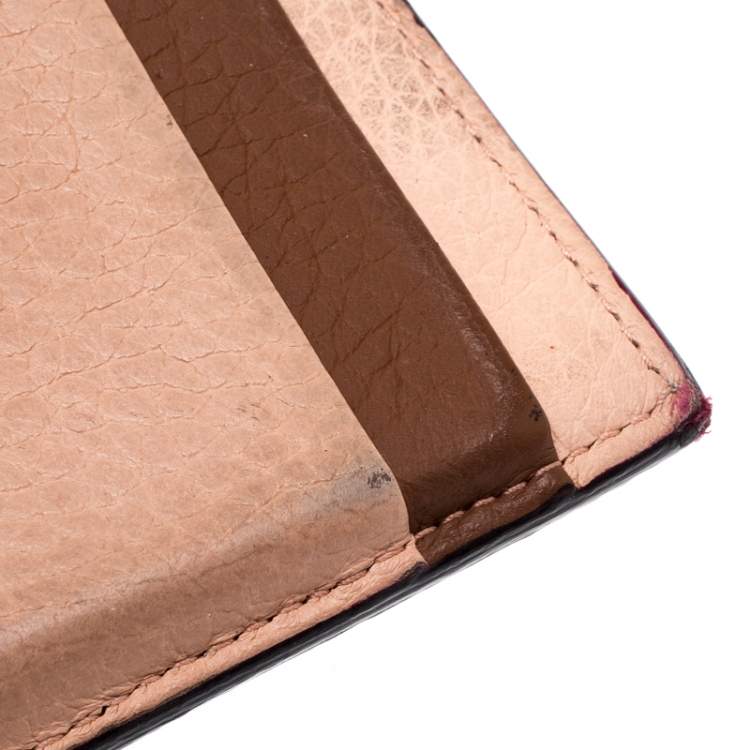 Pre Owned Dior Multicolor Leather Zipped Card Holder