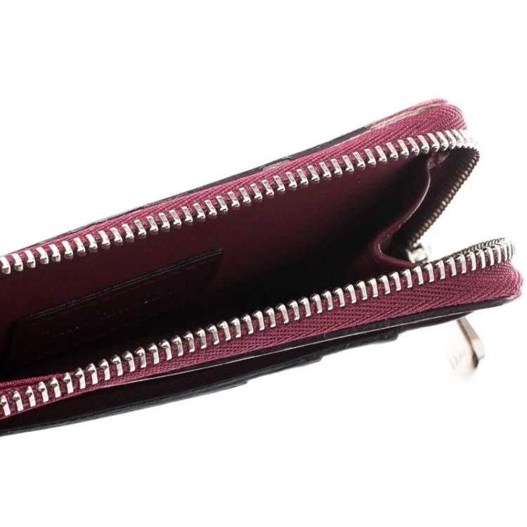 Pre Owned Dior Multicolor Leather Zipped Card Holder