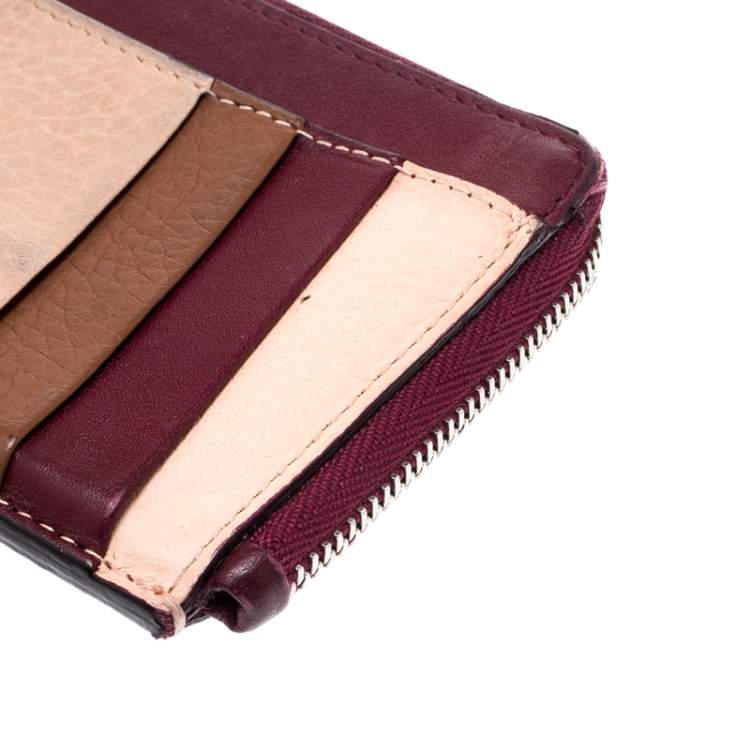 Pre Owned Dior Multicolor Leather Zipped Card Holder