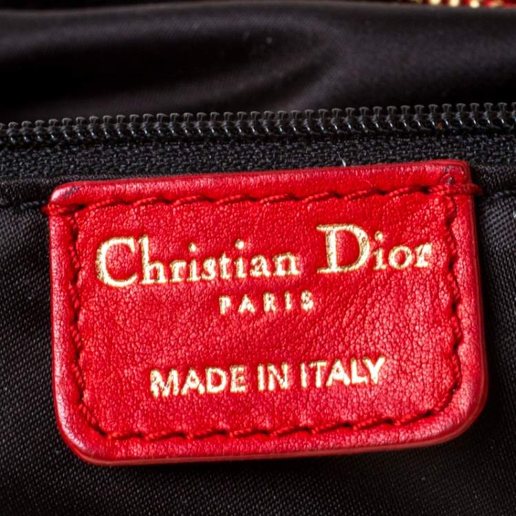 Pre Owned Dior Red Leather Gypsy Hobo