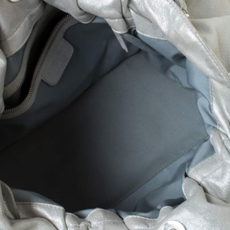 Pre Owned Dior Silver Suede Le Trente Hobo 