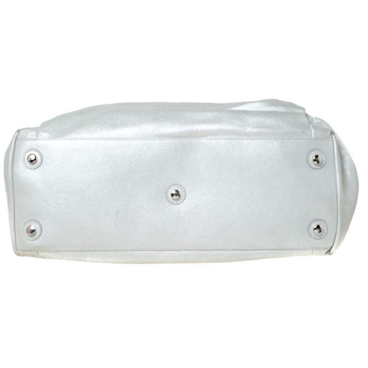 Pre Owned Dior Silver Suede Le Trente Hobo 