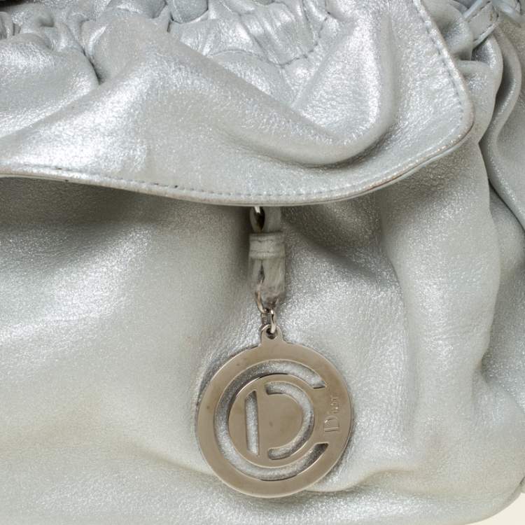Pre Owned Dior Silver Suede Le Trente Hobo 