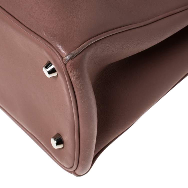 Pre Owned Dior Old Rose Leather Large Diorissimo Shopper Tote