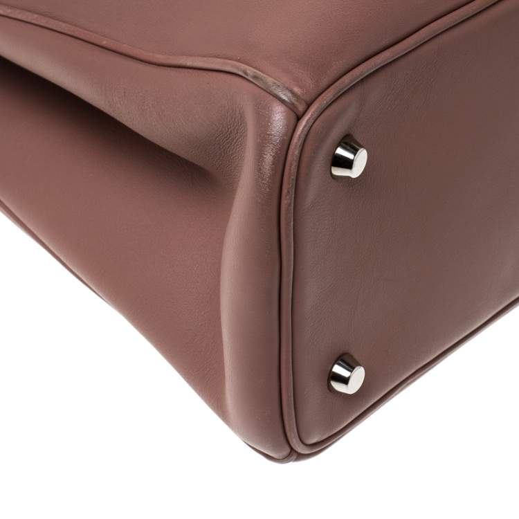 Pre Owned Dior Old Rose Leather Large Diorissimo Shopper Tote