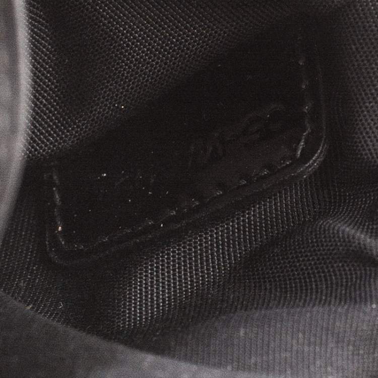 Pre Owned Dior Black Croc Embossed Patent Leather Oversized Wristlet Clutch