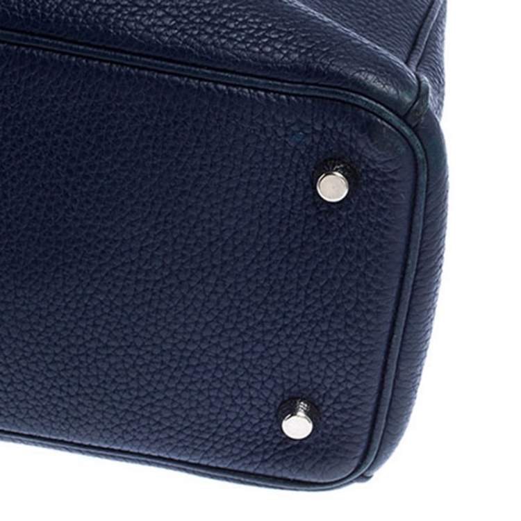 Pre Owned Dior Blue Leather Large Diorissimo Shopper Tote