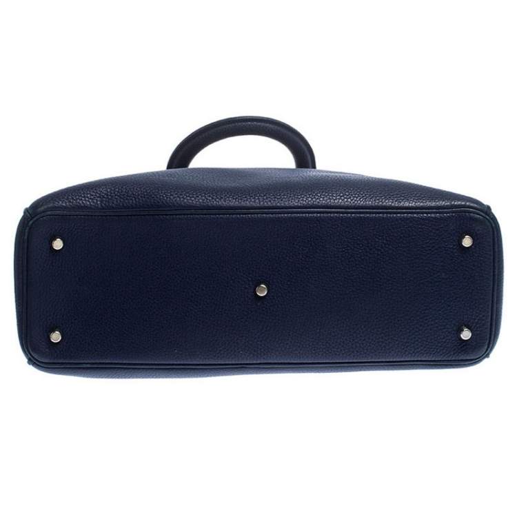 Pre Owned Dior Blue Leather Large Diorissimo Shopper Tote