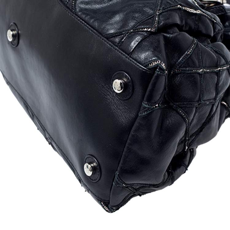 Pre Owned Dior Black Cannage Leather Le Trente Hobo