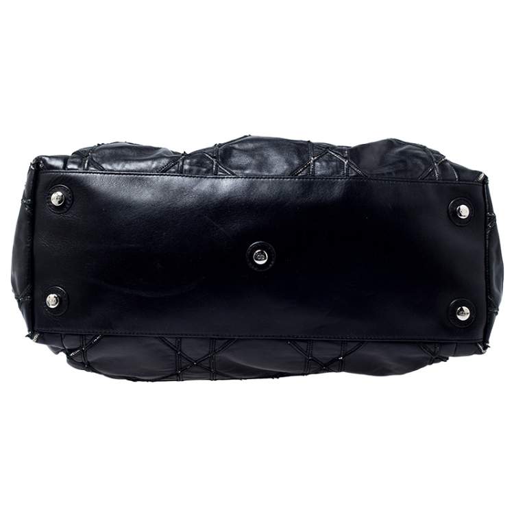 Pre Owned Dior Black Cannage Leather Le Trente Hobo