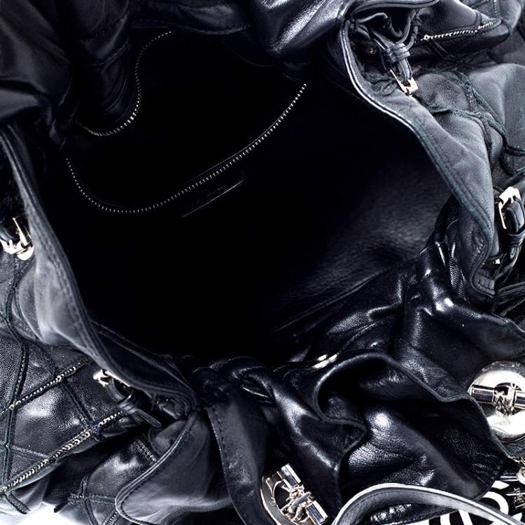 Pre Owned Dior Black Cannage Leather Le Trente Hobo