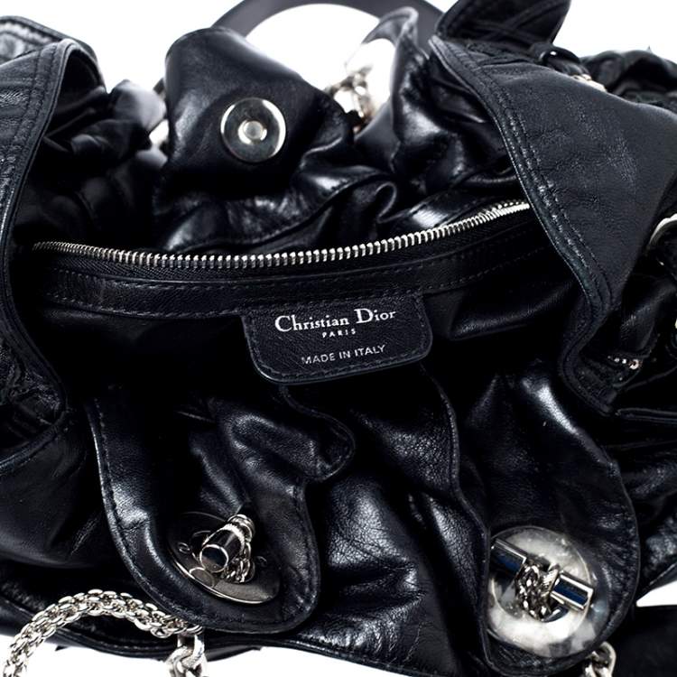 Pre Owned Dior Black Cannage Leather Le Trente Hobo