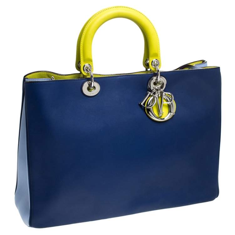 Pre Owned Dior Multicolor Leather Large Diorissimo Shopper Tote