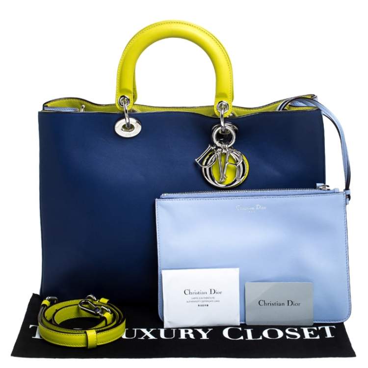 Pre Owned Dior Multicolor Leather Large Diorissimo Shopper Tote