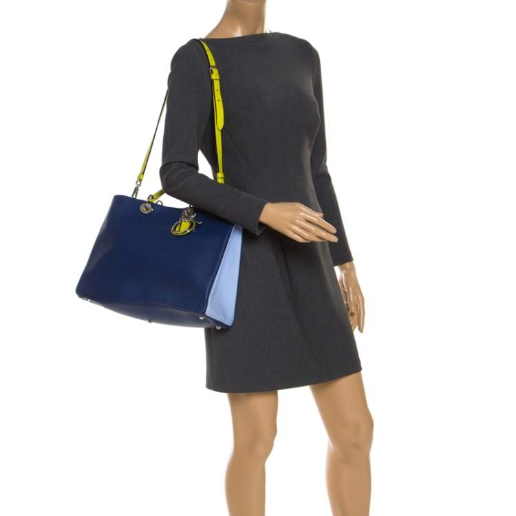 Pre Owned Dior Multicolor Leather Large Diorissimo Shopper Tote