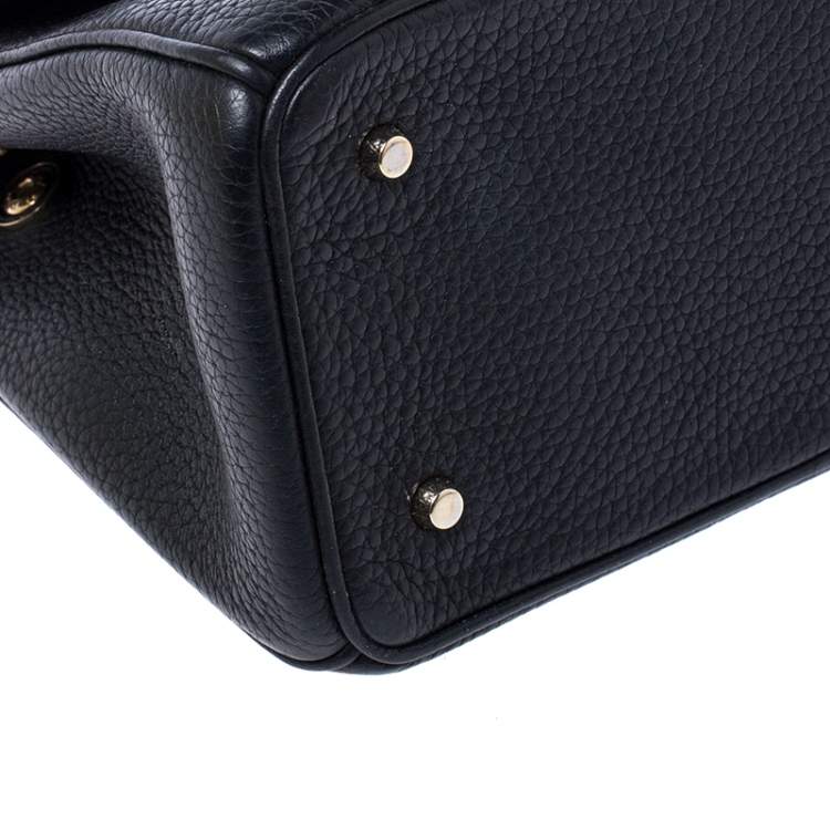 Pre Owned Dior Black Leather Mini Be Dior Top Handle Bag