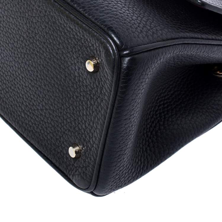 Pre Owned Dior Black Leather Mini Be Dior Top Handle Bag