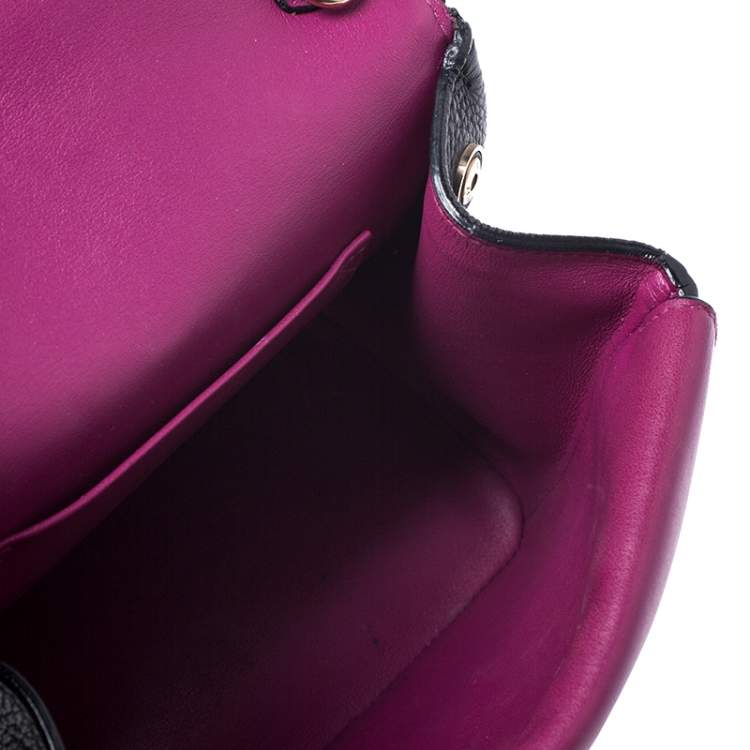 Pre Owned Dior Black Leather Mini Be Dior Top Handle Bag