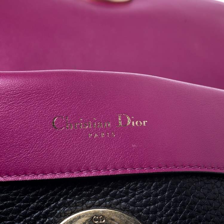 Pre Owned Dior Black Leather Mini Be Dior Top Handle Bag
