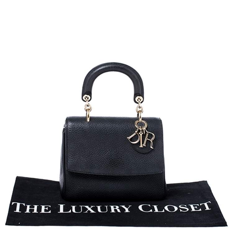 Pre Owned Dior Black Leather Mini Be Dior Top Handle Bag