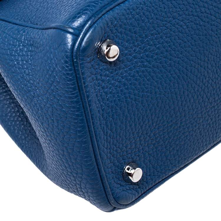 Pre Owned Dior Blue Leather Small Be Dior Flap Top Handle Bag