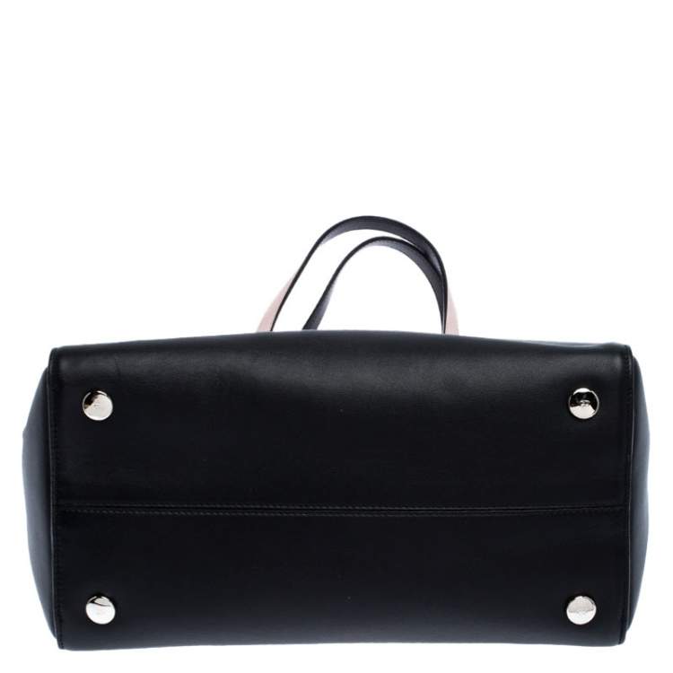 Pre Owned Dior Black/Pink Leather Small Dior Addict Shopper Tote