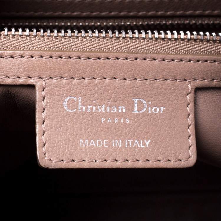 Pre Owned Dior Nude Leather New Lock Top Handle Bag