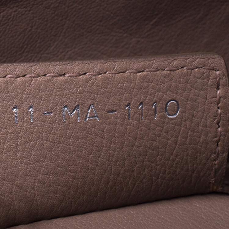 Pre Owned Dior Nude Leather New Lock Top Handle Bag
