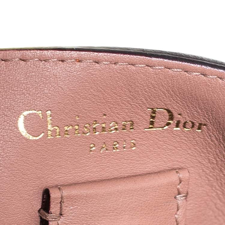 Pre Owned Dior Orange Leather Medium Diorissimo Shopper Tote
