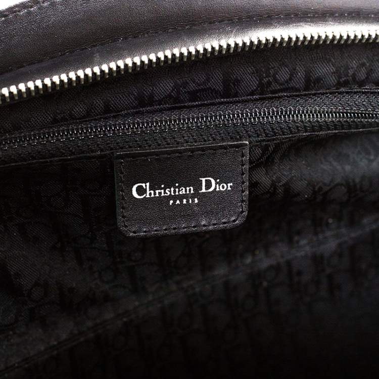 Pre Owned Dior Black Fur and Leather Frame Satchel 