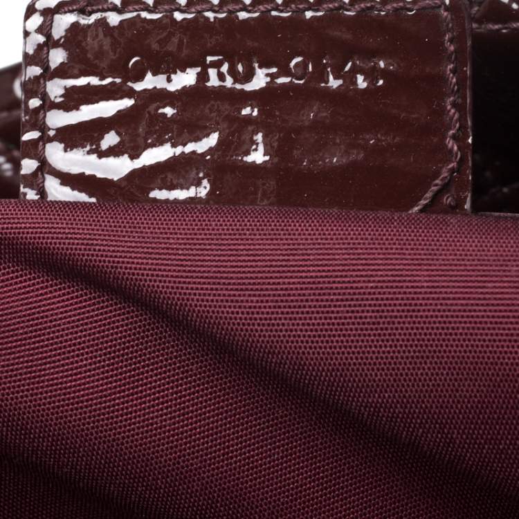 Pre Owned Dior Red Cannage Patent Leather Soft Lady Dior Shopper Tote
