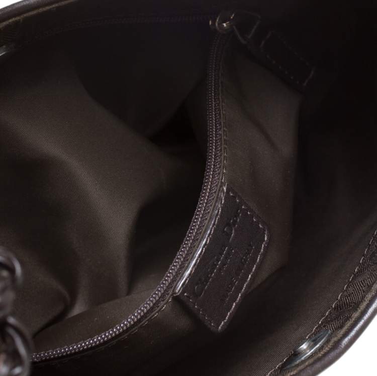 Pre Owned Dior Dark Brown Diorissimo Nylon Hobo
