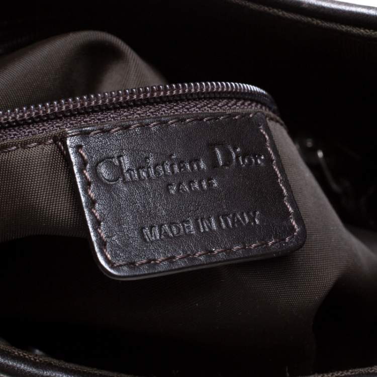 Pre Owned Dior Dark Brown Diorissimo Nylon Hobo